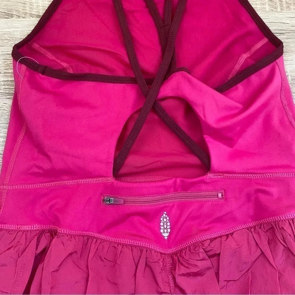 NWT Free People Movement Last Mile Runsie Onesie Romper in Hot Pink - Picture 7 of 9